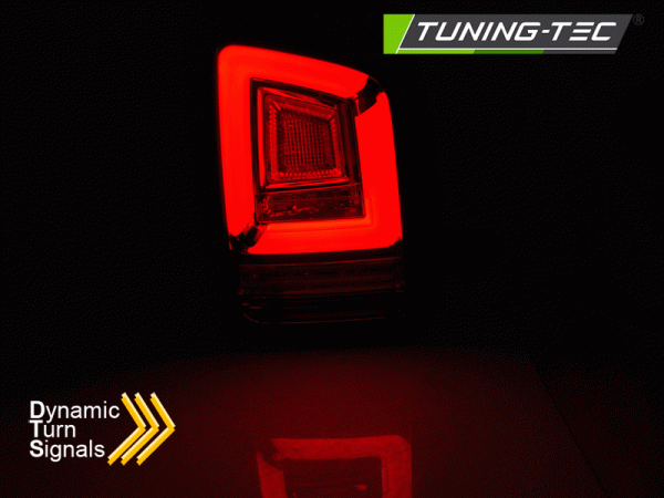 Voll LED Lightbar Rückleuchten passend für VW T5 Bj. 03-09 Smoke dynamischer Blinker