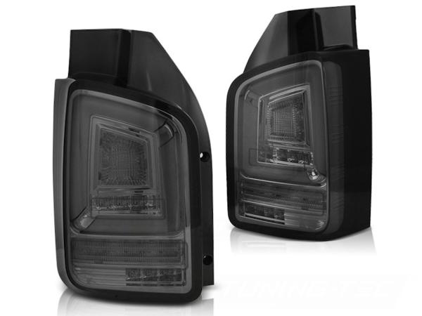 Voll LED Lightbar Rückleuchten passend für VW T5 Bj. 03-09 Smoke dynamischer Blinker