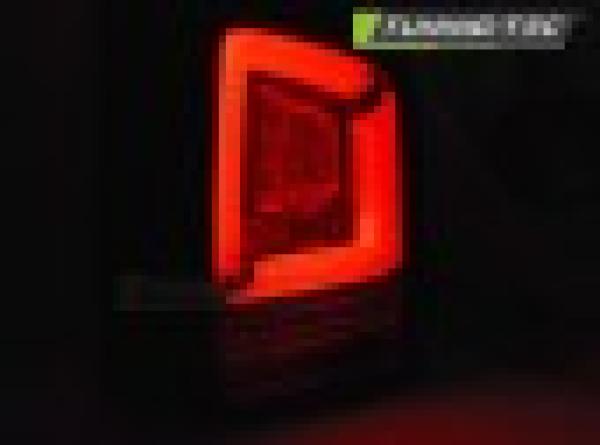 Voll LED Lightbar Rückleuchten passend für VW T5 GP Facelift  09 Rot/Smoke (Flügeltüren)