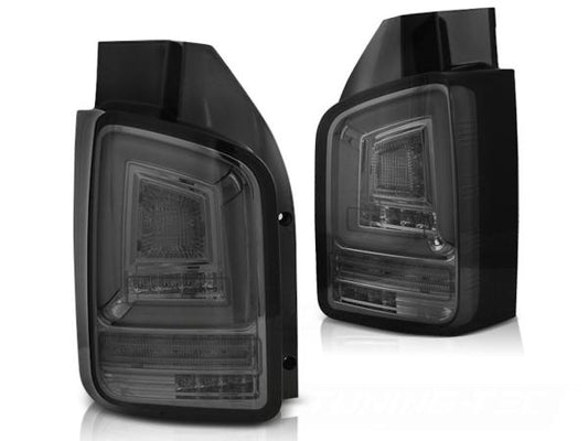 Voll LED Lightbar Rückleuchten passend für VW T5 GP Facelift 09-15 Smoke (Flügeltüren)