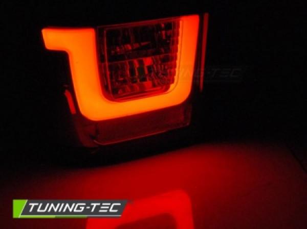 LED Lightbar Rückleuchten passend für VW T4 Bus Bj. 90-03 Rot/Chrom
