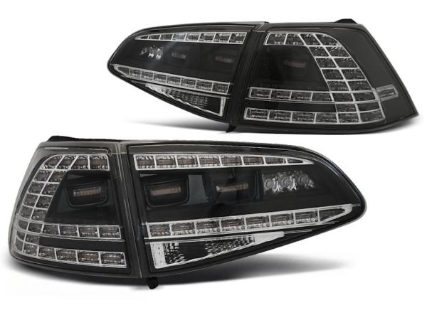 LED Rückleuchten passend für VW Golf 7 (VII) Limo Bj. 12-17 Schwarz dynamischer Blinker