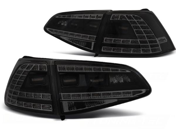 LED Rückleuchten passend für VW Golf 7 (VII) Limo 12-17 Schwarz Smoke dynamische Blinker