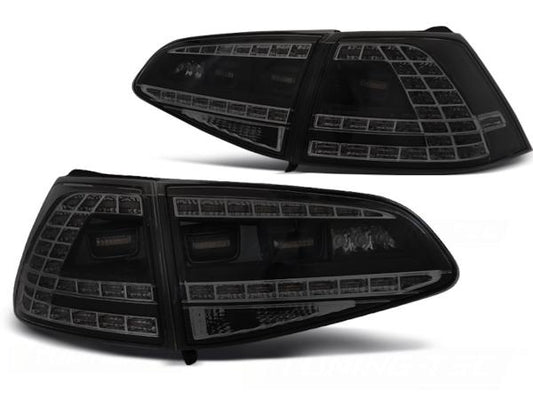 LED Rückleuchten passend für VW Golf 7 (VII) Limo 12-17 Schwarz Smoke dynamische Blinker