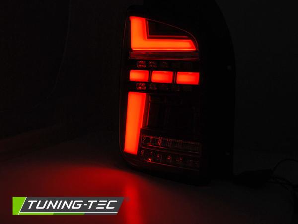 Voll LED Lightbar Rückleuchten passend für VW T5 Bj. 03-09 Schwarz dynamischer Blinker