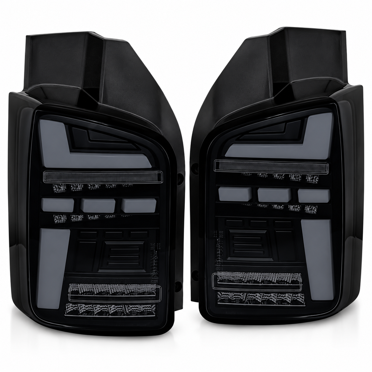 LED Rückleuchten passend für VW T5 04.03-09 FULL INDICATOR Schwarz/Smoke dynamisch