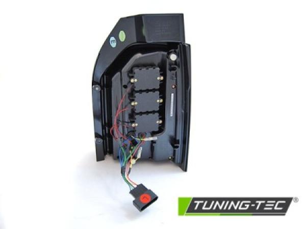 Voll LED Lightbar Rückleuchten passend für VW T6 15-19 Rot/Chrom (Heckklappe / Halogen)