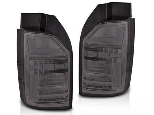 Voll LED Lightbar Rückleuchten passend für VW T6 Bj. 15-19 Smoke (Heckklappe / Halogen)