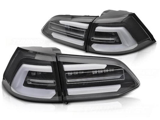 Voll LED Lightbar Rückleuchten passend für VW Golf 7 (VII) Variant Bj. 13-17 Schwarz