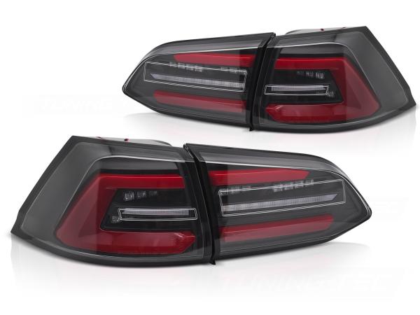 Voll LED Lightbar Rückleuchten passend für VW Golf 7  Variant Facelift Bj. 17-20 Schwarz