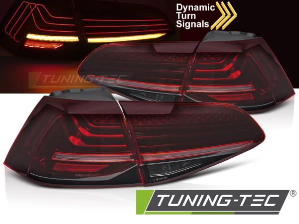 LaserLINE VOLL LED Rückleuchten Set passend für VW Golf 7 (VII) 13-19 kirschrot mit dyamischen Blinker