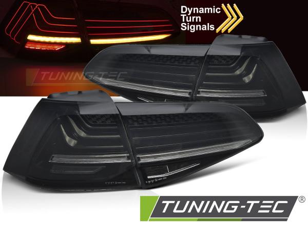 LaserLINE VOLL LED Rückleuchten Set passend für VW Golf 7 (VII) 13-19 schwarz/rauch mit dynamische Blinker