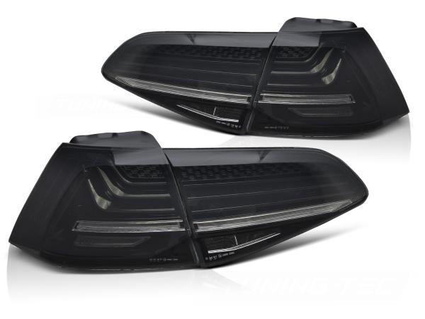 LaserLINE VOLL LED Rückleuchten Set passend für VW Golf 7 (VII) 13-19 schwarz/rauch mit dynamische Blinker