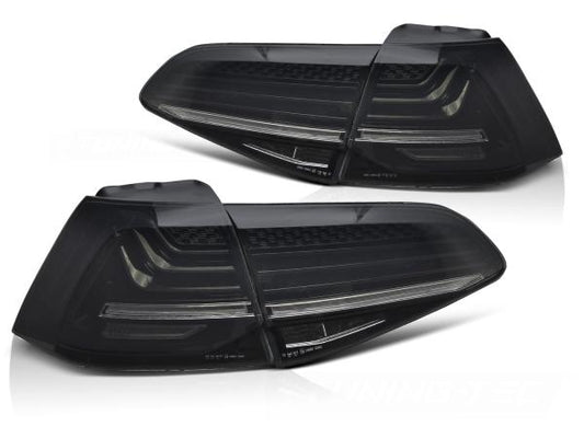 LaserLINE VOLL LED Rückleuchten Set passend für VW Golf 7 (VII) 13-19 schwarz/rauch mit dynamische Blinker