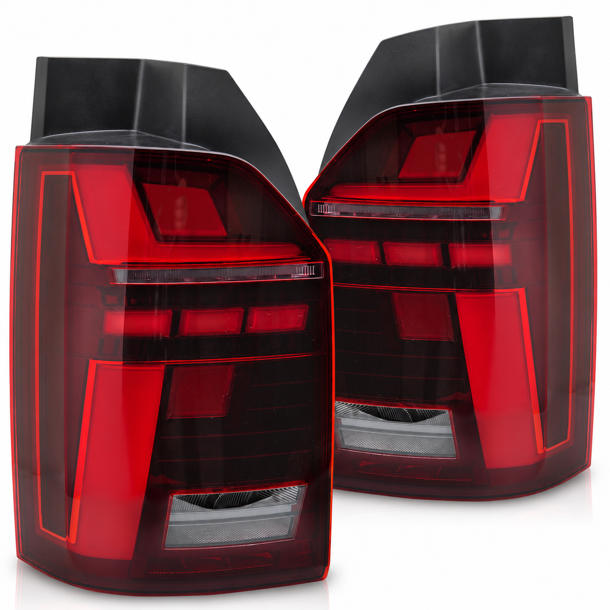 LED Rückleuchten passend für VW T6 2015–2019 / T6.1 2020–2024 Rot dynamisch