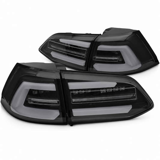LED Rückleuchten passend für VW Golf 7 2017–2019 SW Schwarz/Smoke dynamisch