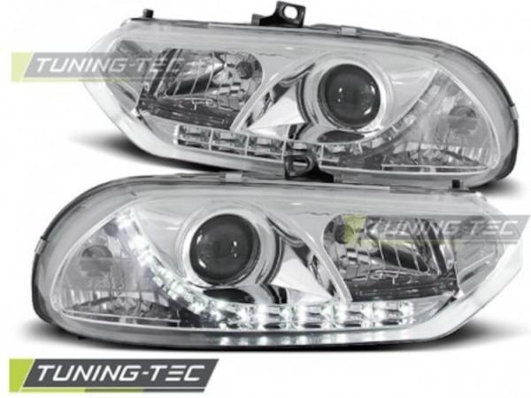 LED Tagfahrlicht - Design Scheinwerfer passend für Alfa Romeo 156 97-03 Chrom