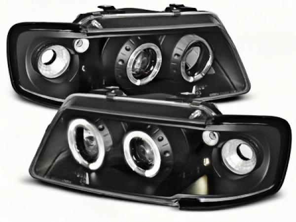 Angel Eyes Scheinwerfer passend für Audi A3 (8L) 96-00 schwarz