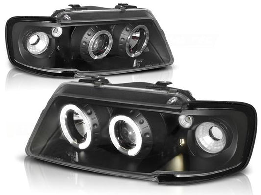Angel Eyes Scheinwerfer passend für Audi A3 (8L) 96-00 schwarz