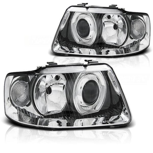 Design Scheinwerfer passend für Audi A3 8L Facelift 00-03 chrom