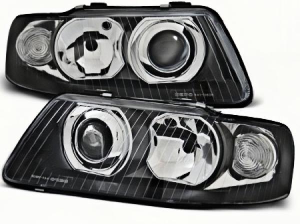 Design Scheinwerfer passend für Audi A3 (8L) Facelift 00-03 schwarz