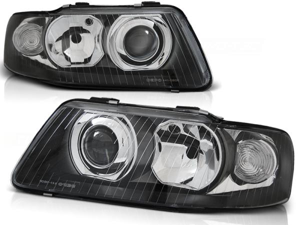Design Scheinwerfer passend für Audi A3 (8L) Facelift 00-03 schwarz