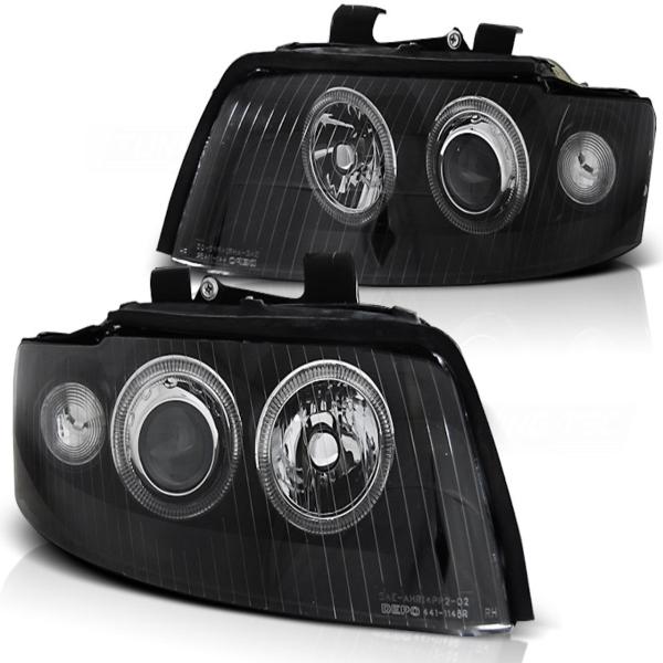 Xenon Scheinwerfer Angel Eyes passend für Audi A4 B6 8E Bj. 00-04 Schwarz