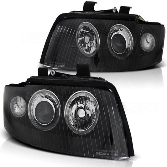Xenon Scheinwerfer Angel Eyes passend für Audi A4 B6 8E Bj. 00-04 Schwarz