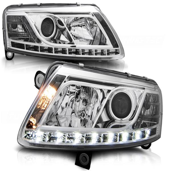 Scheinwerfer DRL LED Tagfahrlicht passend für Audi A6 C6 4F Bj. 04-08 Chrom