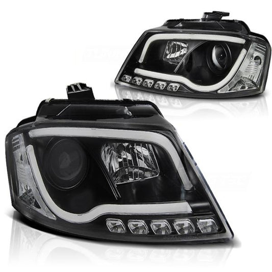Scheinwerfer DRL LED Tagfahrlicht passend für Audi A3 8P 8PA Bj. 08-12 Schwarz LTI