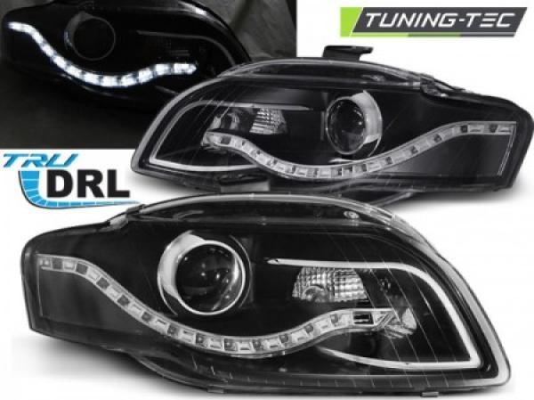 Scheinwerfer DRL LED Tagfahrlicht passend für Audi A4 B7 Bj. 04-08 Schwarz