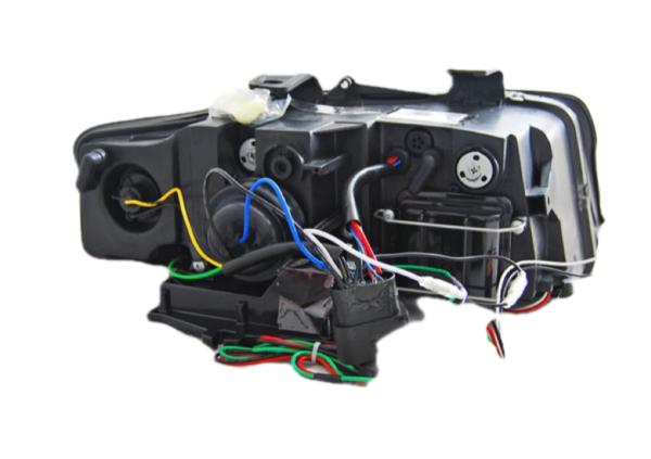 LED Tagfahrlicht Scheinwerfer passend für Audi A4 B6 00-04 schwarz