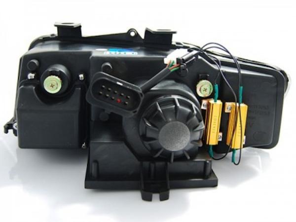 LED Tagfahrlicht Design Scheinwerfer passend für Audi A4 B6 00-04 chrom