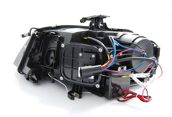 LED Tagfahrlicht Scheinwerfer passend für Audi A4 B8 08-11 schwarz