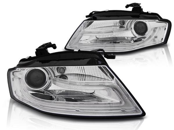 Xenon Scheinwerfer DRL LED Tagfahrlicht passend für Audi A4 B8 8K Bj. 08-11 Chrom LTI