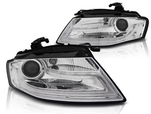 Xenon Scheinwerfer DRL LED Tagfahrlicht passend für Audi A4 B8 8K Bj. 08-11 Chrom LTI