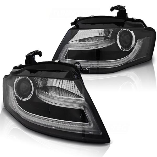 Xenon Scheinwerfer DRL LED Tagfahrlicht passend für Audi A4 B8 8K Bj. 08-11 Schwarz LTI