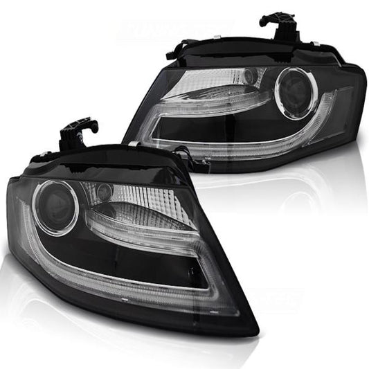 Xenon Scheinwerfer DRL LED Tagfahrlicht passend für Audi A4 B8 8K Bj. 08-11 Schwarz LTI