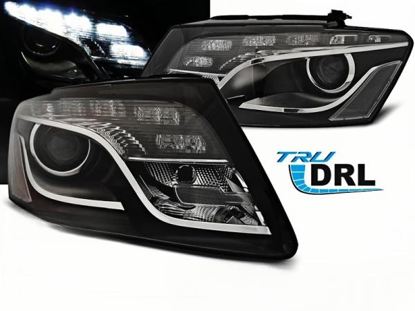 LED Tagfahrlicht Scheinwerfer passend für Audi Q5 (8R) 08-12 schwarz