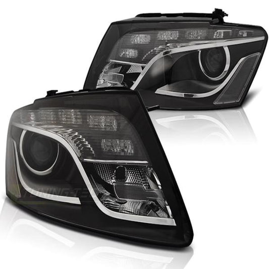 LED Tagfahrlicht Scheinwerfer passend für Audi Q5 (8R) 08-12 schwarz
