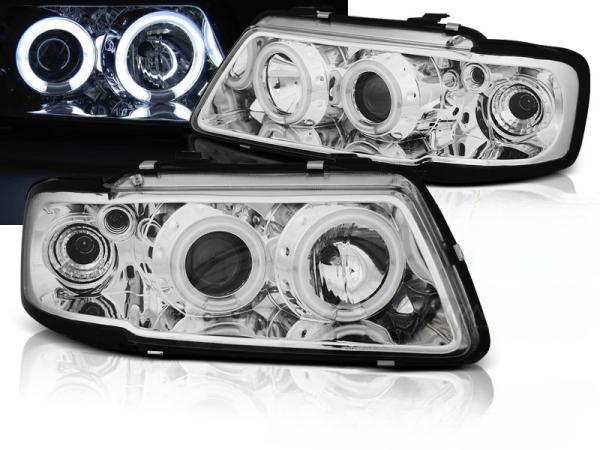 CCFL Angel Eyes Scheinwerfer passend für Audi A3 (8L) 96-00 chrom