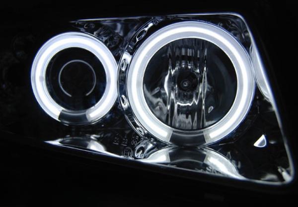 CCFL Angel Eyes Scheinwerfer passend für Audi A3 (8L) 96-00 chrom
