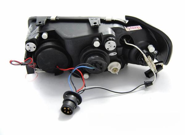 CCFL Angel Eyes Scheinwerfer passend für Audi A3 (8L) 96-00 schwarz