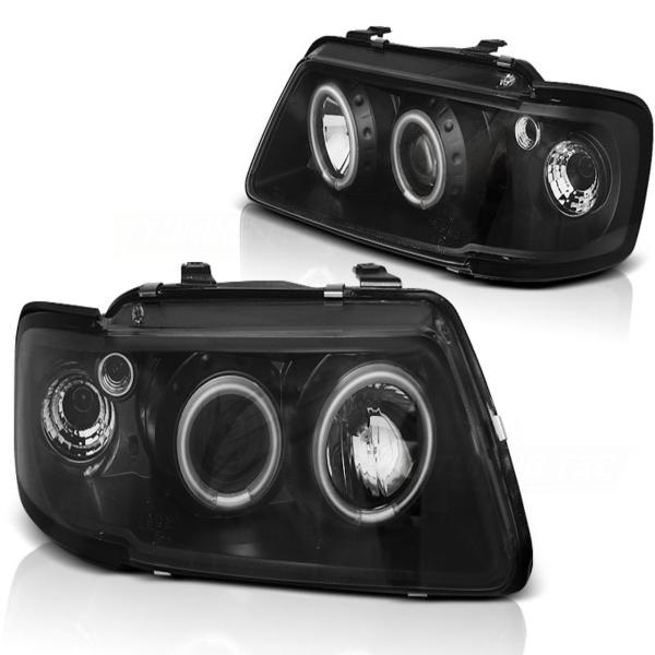 CCFL Angel Eyes Scheinwerfer passend für Audi A3 (8L) 96-00 schwarz