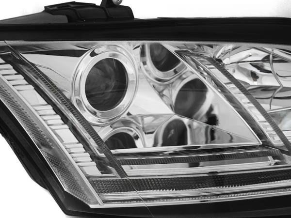 XENON LED Tagfahrlicht Scheinwerfer passend für Audi TT 8J 06-10 chrom