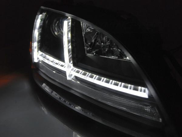 XENON LED Tagfahrlicht Scheinwerfer passend für Audi TT 8J 06-10 schwarz