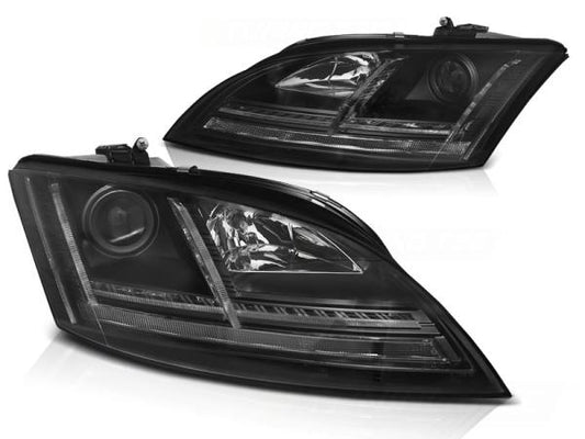 XENON LED Tagfahrlicht Scheinwerfer passend für Audi TT 8J 06-10 schwarz