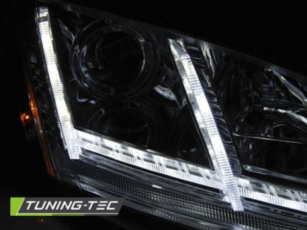Xenon Scheinwerfer DRL LED Tagfahrlicht passend für Audi TT 8J 06- Chrom mit Kurvenlicht