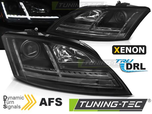 XENON LED Tagfahrlicht Scheinwerfer passend für Audi TT 8J 06-10 schwarz mit Kurvenlicht