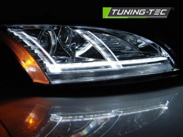 Xenon Scheinwerfer DRL LED Tagfahrlicht passend für Audi TT 8J Bj. 10-14 Chrom mit Kurvenlicht